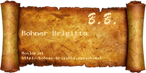 Bohner Brigitta névjegykártya
